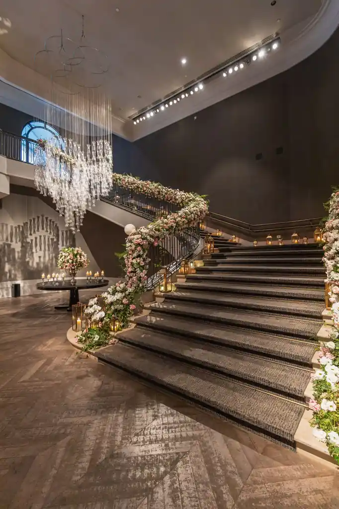 Floral Arrangements on Grand Staircase