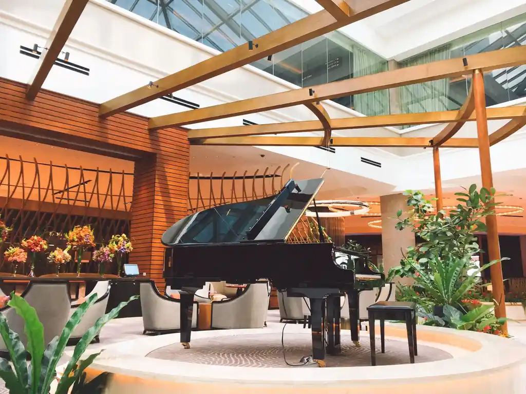 Grand Lobby ambiance with piano