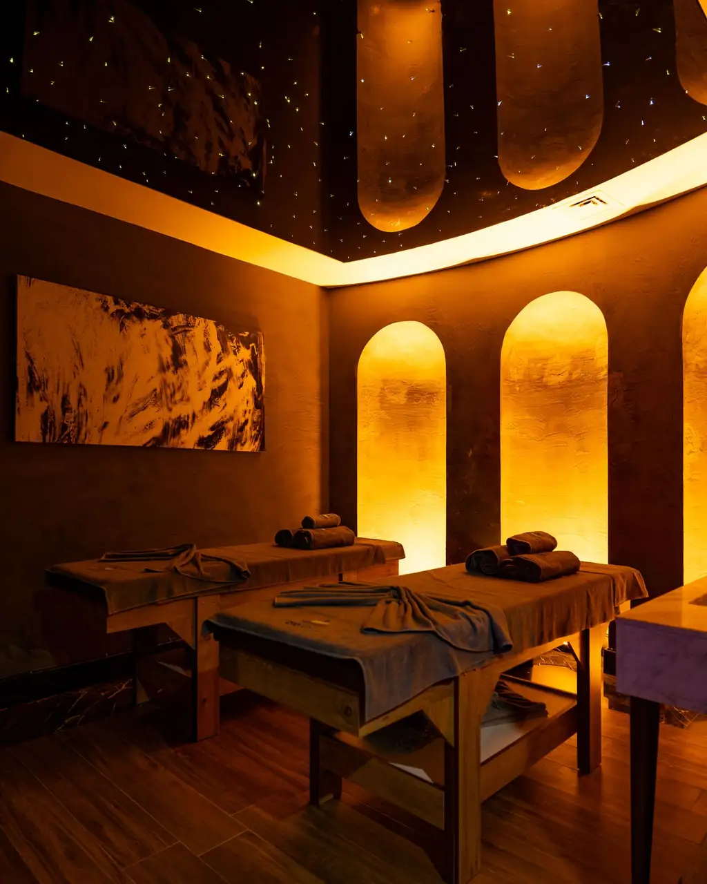 Modern spa relaxation lounge