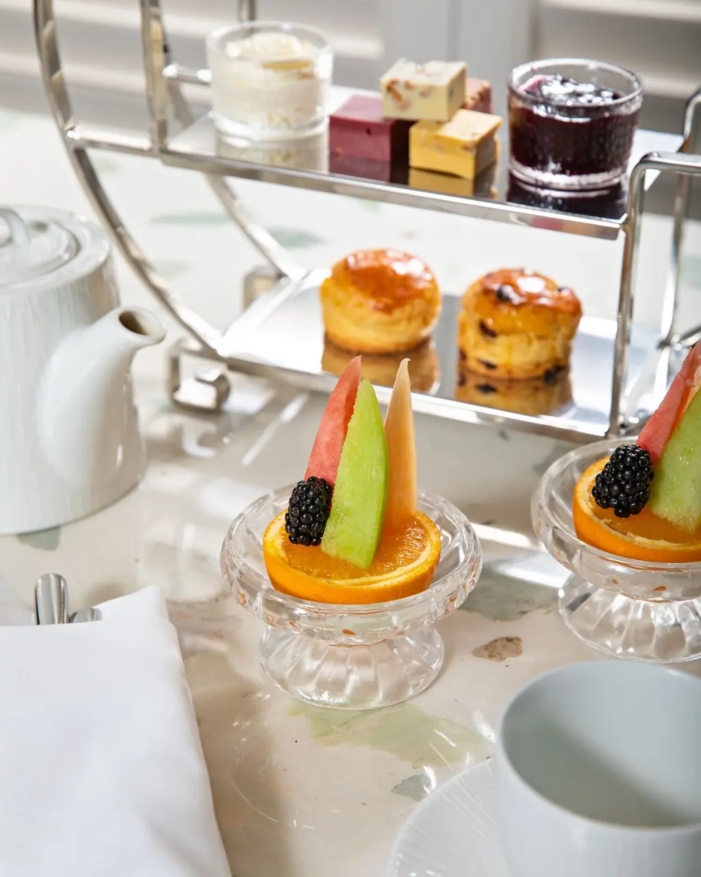Elegant afternoon tea lounge